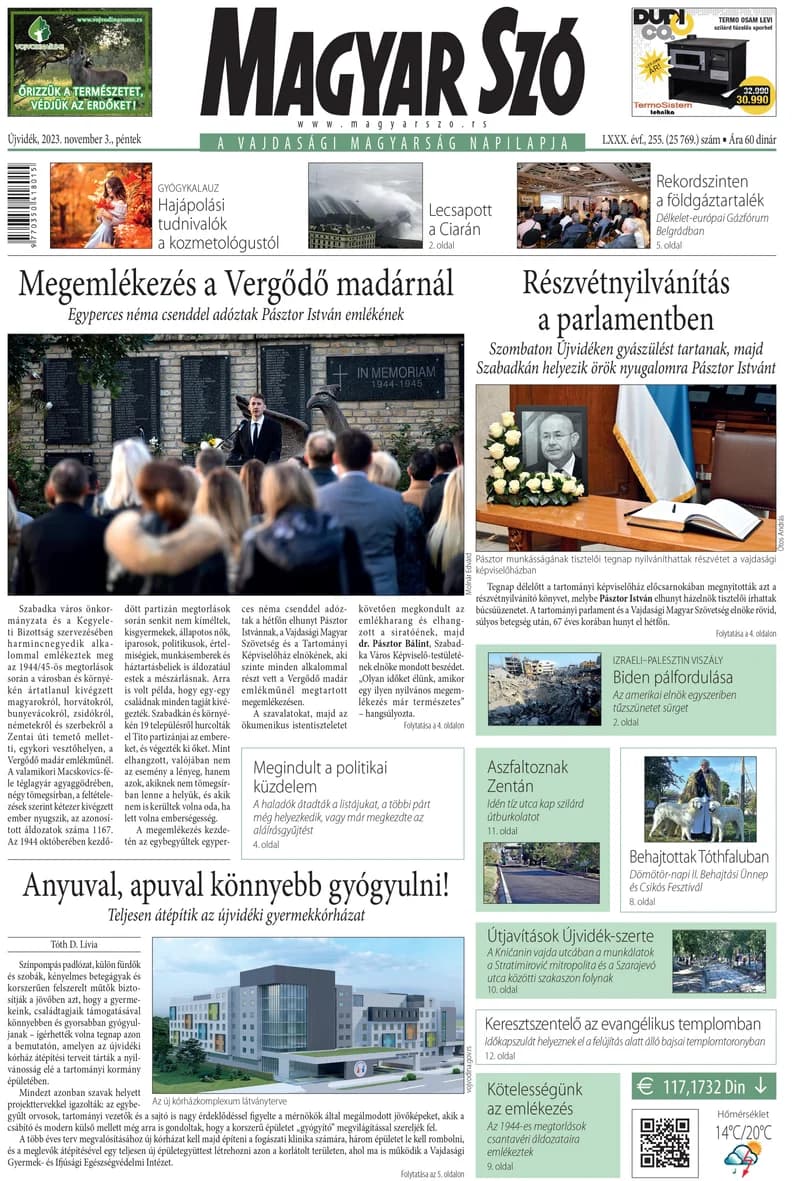 Magyar Szó, 80. évf. 2023. november 3. 255. sz. 1–16. oldal