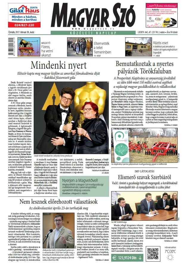 Magyar Szó, 74. évf. 2017. február 28. 47. sz. 1–20. oldal