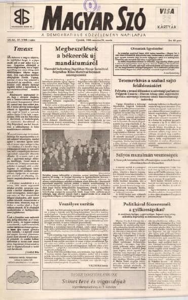 Magyar Szó, 52. évf. 1995. március 22. 67. sz. 1–16. oldal