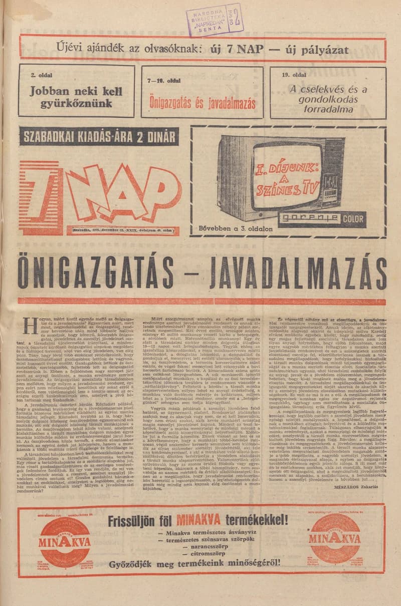 7 Nap, 30. évf. 1975. december 12. 49. sz. 1–32. oldal