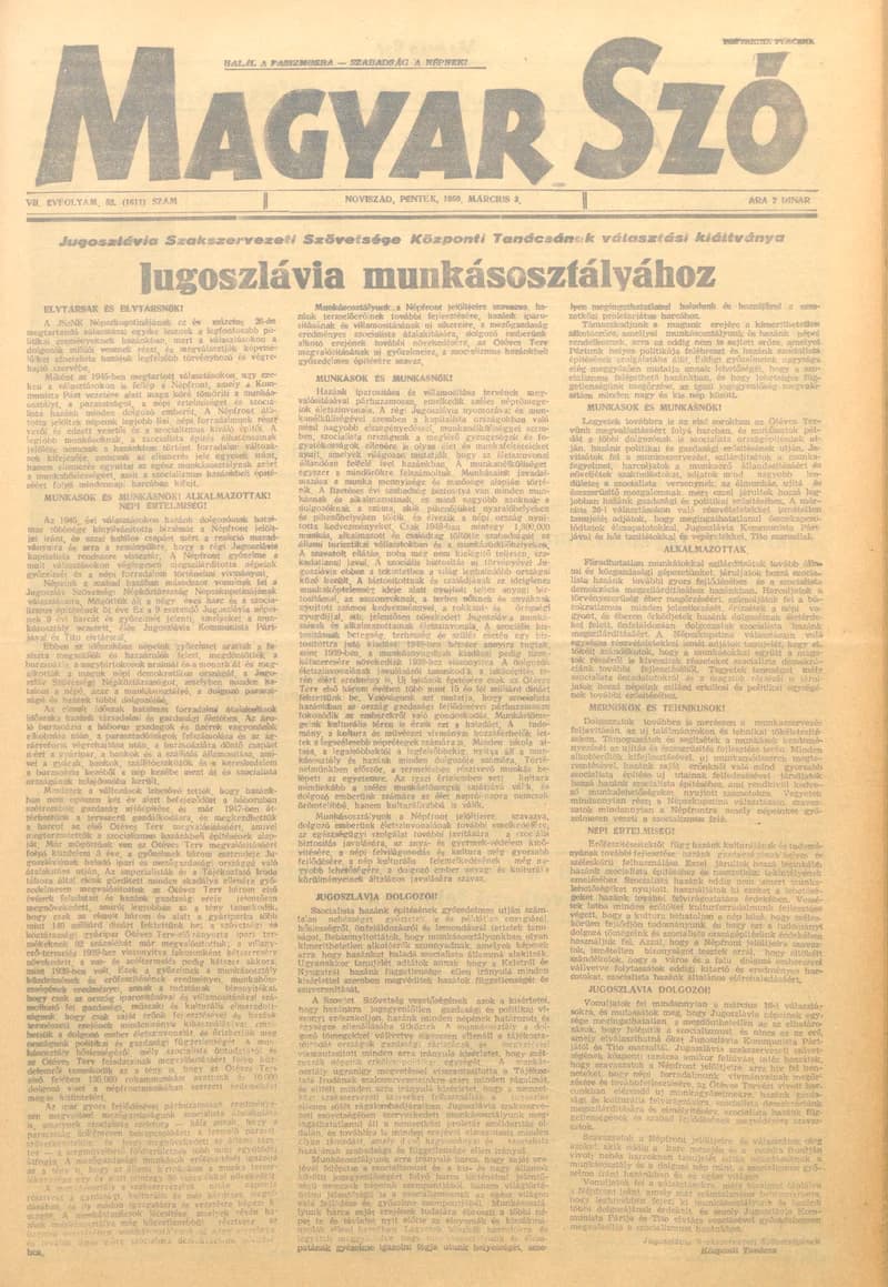 Magyar Szó, 7. évf. 1950. március 3. 52. sz.