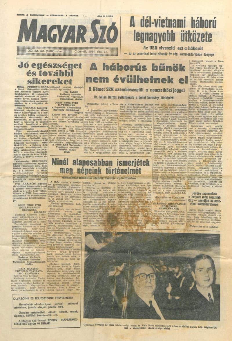 Magyar Szó, 21. évf. 1964. december 31. 361. sz. 1–12. oldal