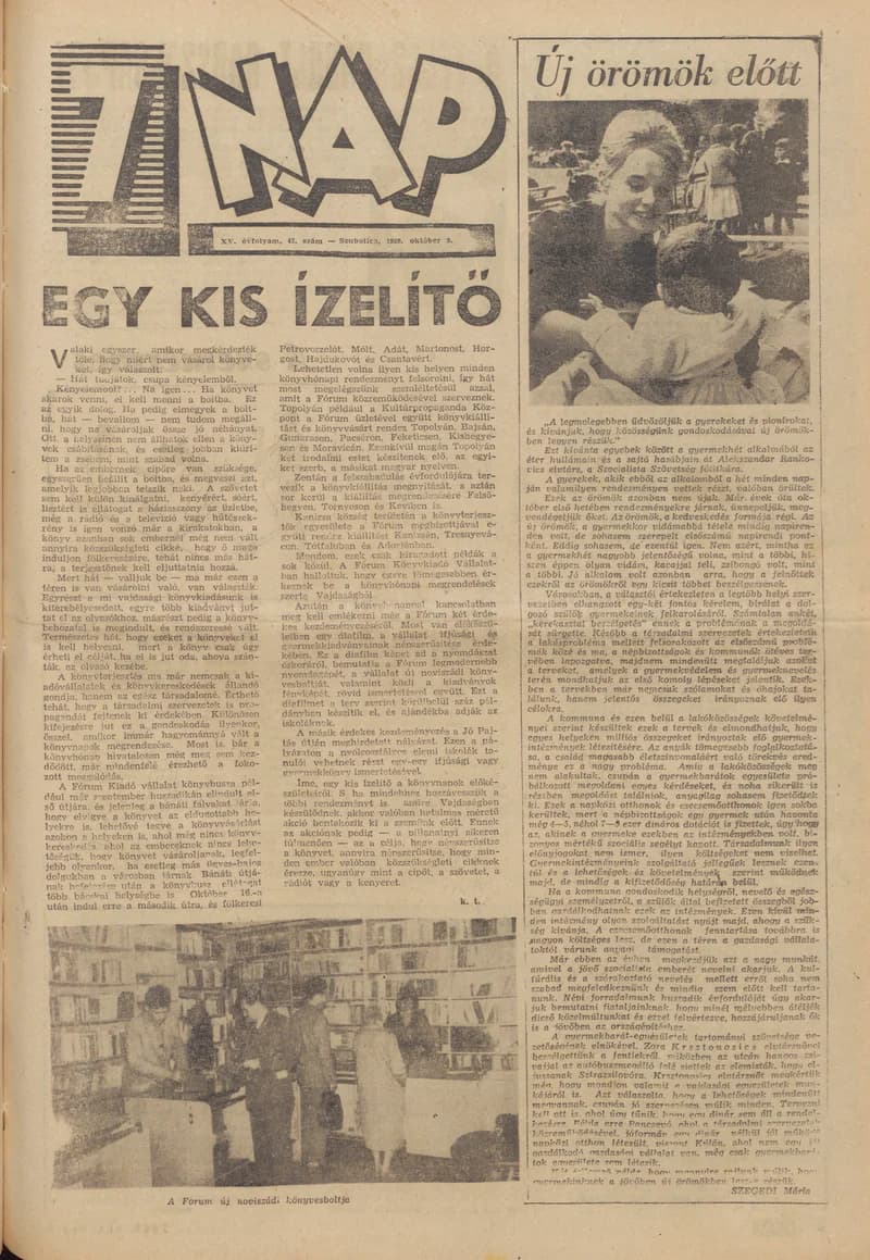 7 Nap, 15. évf. 1960. október 9. 42. sz. 1–24. oldal