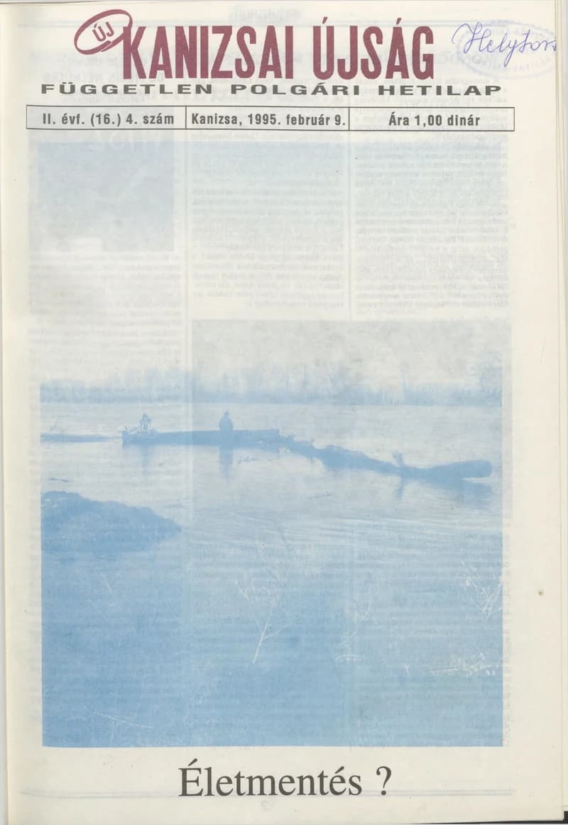 Új Kanizsai Újság, 2. évf. 1995. február 9. 4. sz.