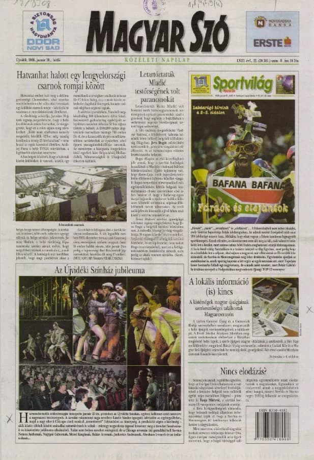 Magyar Szó, 63. évf. 2006. január 30. 22. sz. 1–12. oldal