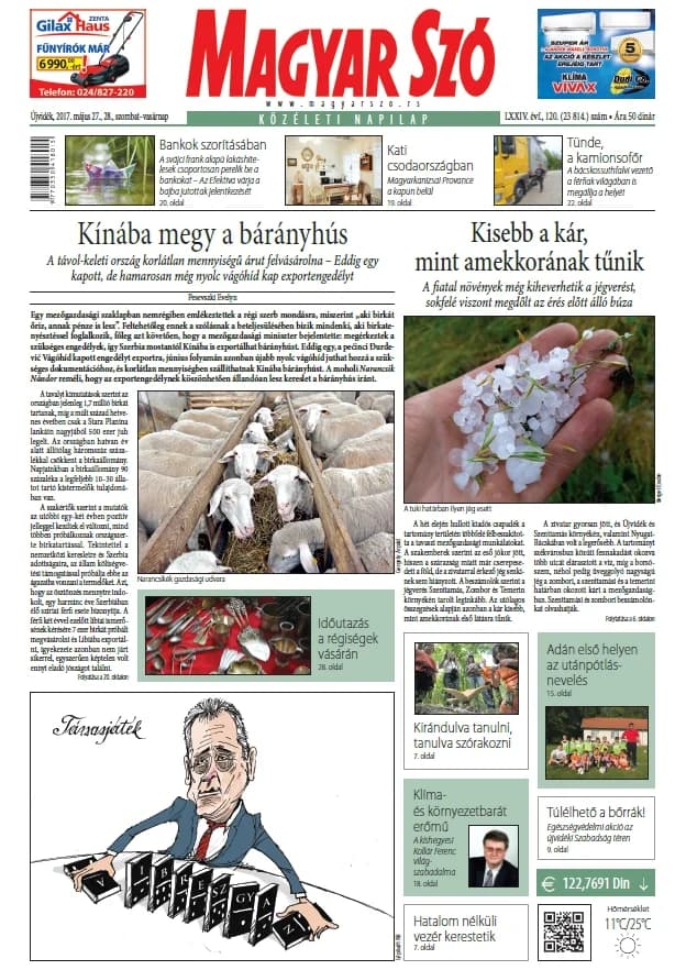 Magyar Szó, 74. évf. 2017. május 27. – 28. 120. sz. 1–32. oldal