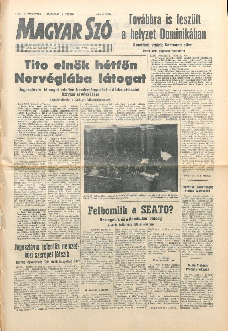 Magyar Szó, 22. évf. 1965. május 7. 123. sz. 1–16. oldal