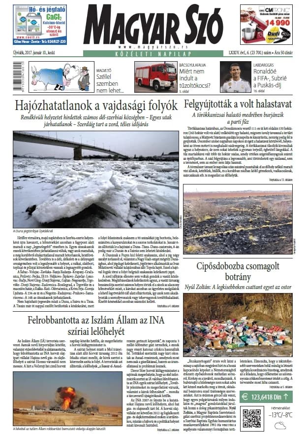 Magyar Szó, 74. évf. 2017. január 10. 6. sz. 1–20. oldal