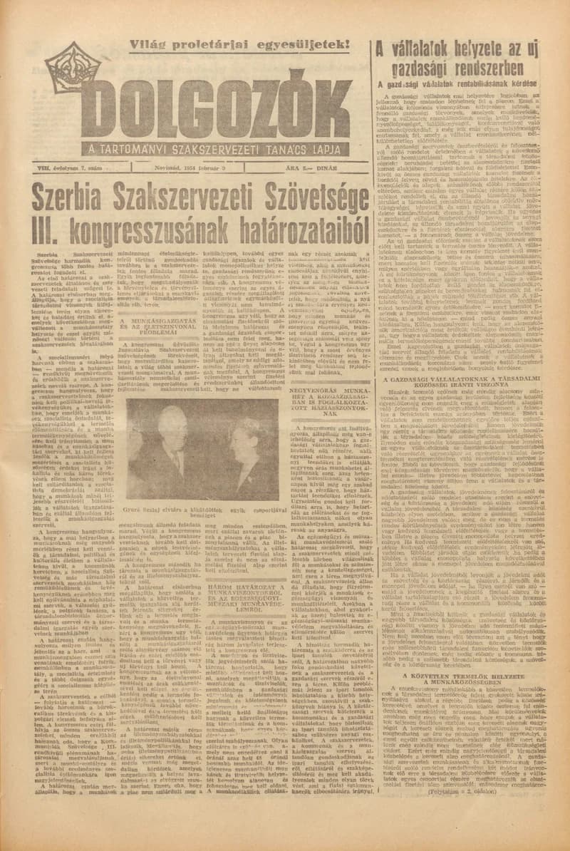 Dolgozók, 8. évf. 1954. február 9. 7. sz.