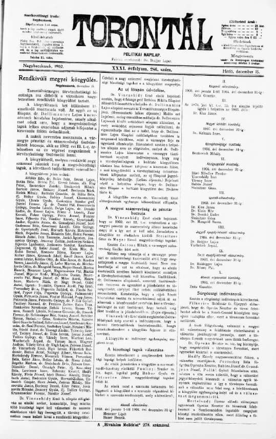 Torontál, 31. évf. 1902. december 15. 286. sz.