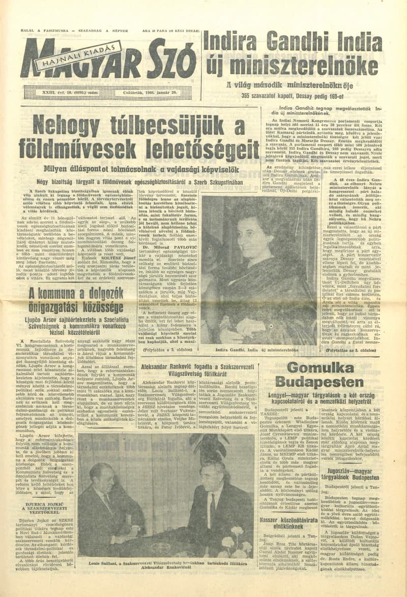Magyar Szó, 23. évf. 1966. január 20. 18. sz.
