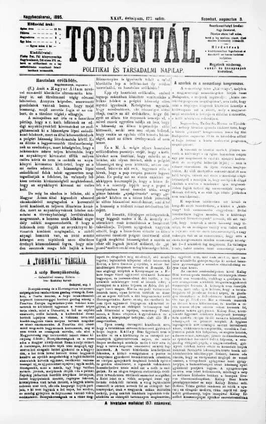 Torontál, 24. évf. 1895. augusztus 3. 177. sz.