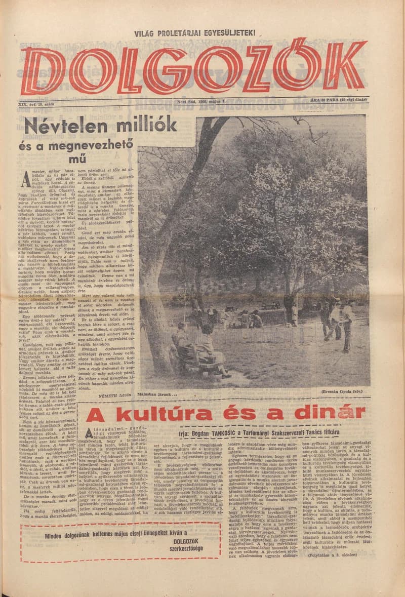 Dolgozók, 20. évf. 1966. május 1. 18. sz.