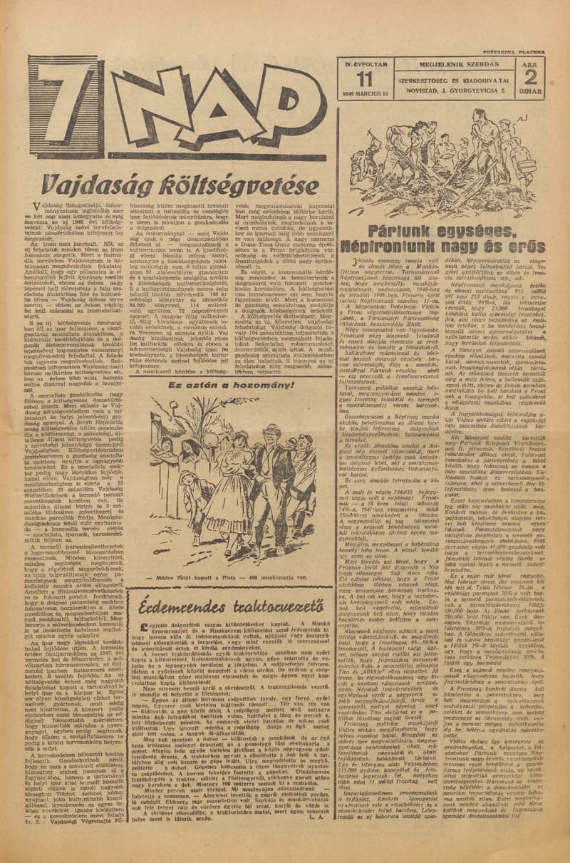 7 Nap, 4. évf. 1949. március 16. 11. sz. 1–4. oldal