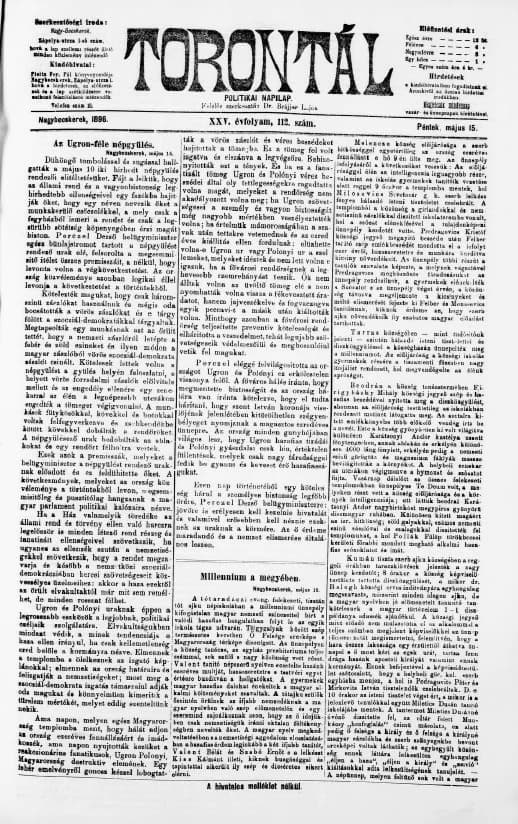 Torontál, 25. évf. 1896. május 15. 112. sz.