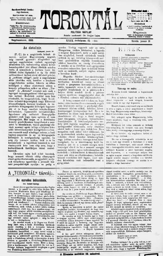 Torontál, 29. évf. 1900. január 31. 25. sz.