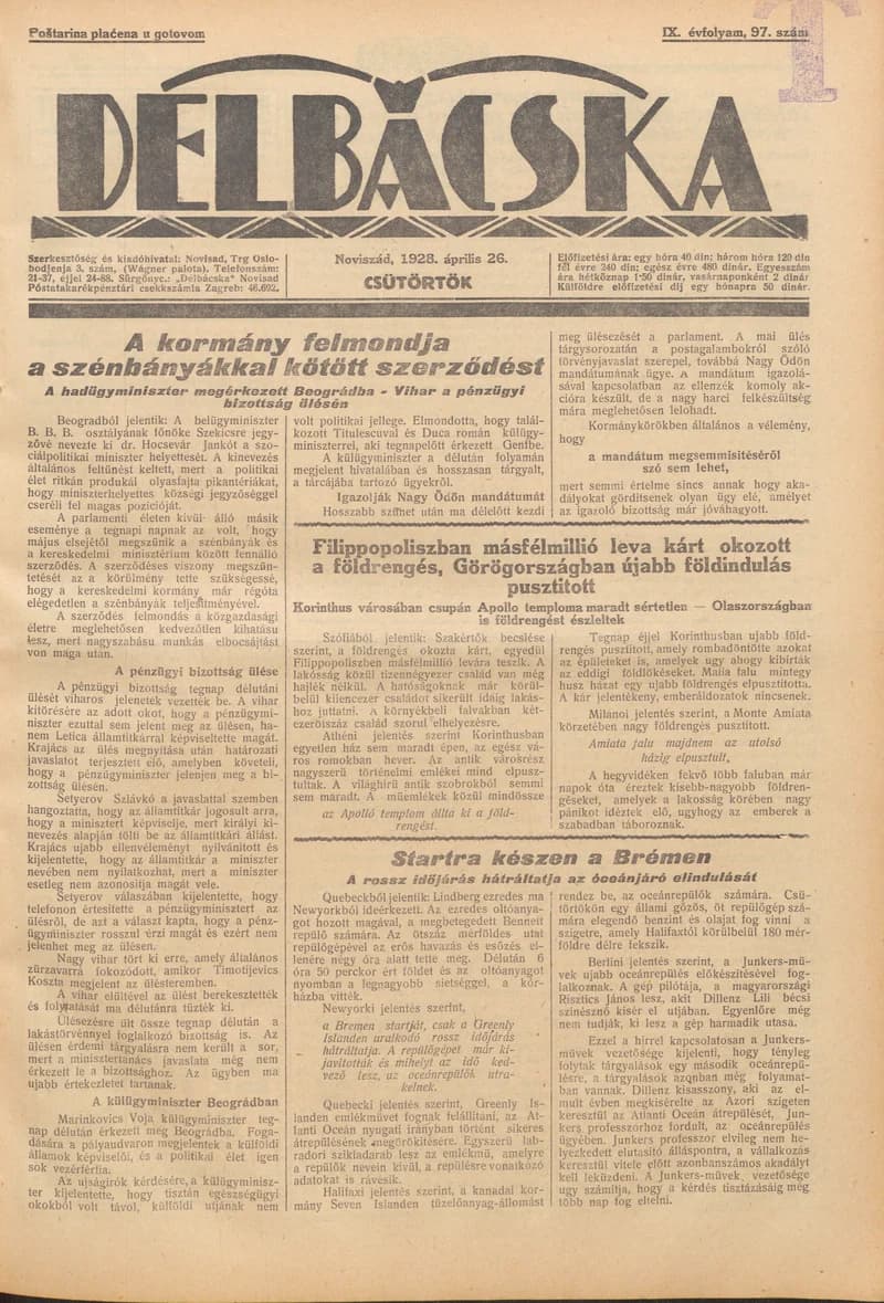 Délbácska  97. sz.