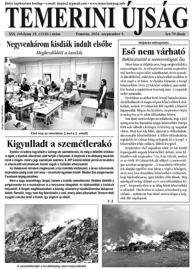 Temerini Újság, 30. évf. 2024. szeptember 5. 35. sz.