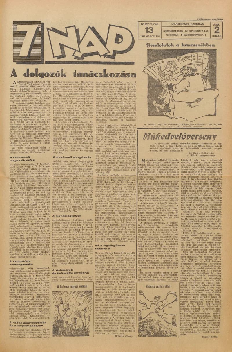7 Nap, 4. évf. 1949. március 30. 13. sz. 1–4. oldal