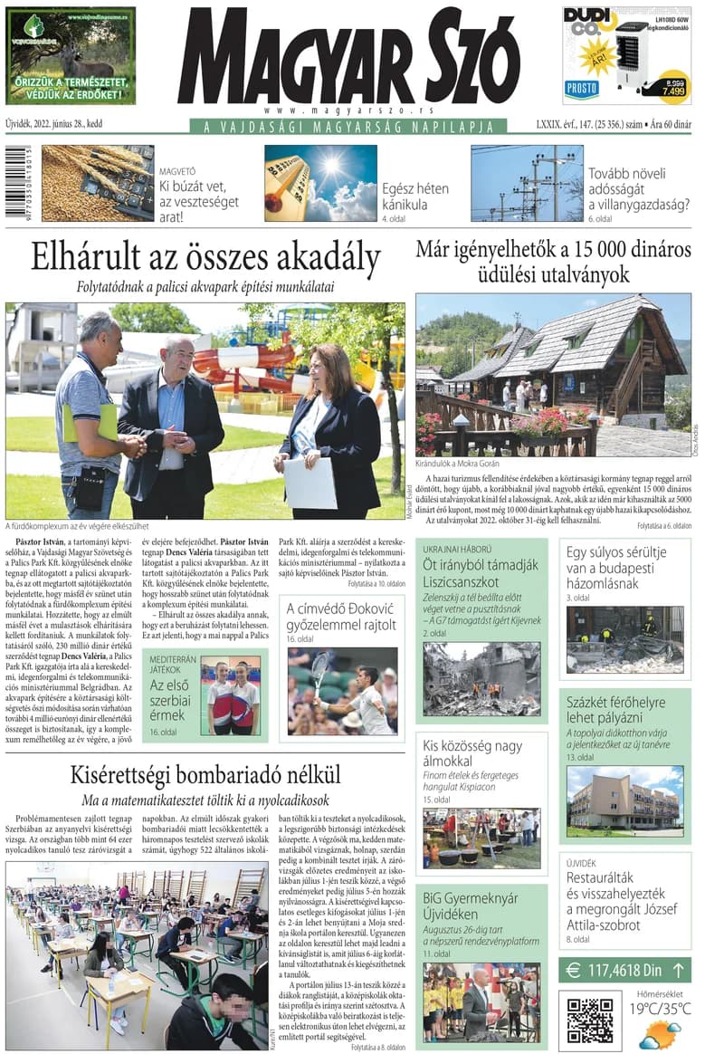Magyar Szó, 79. évf. 2022. június 28. 147. sz. 1–20. oldal