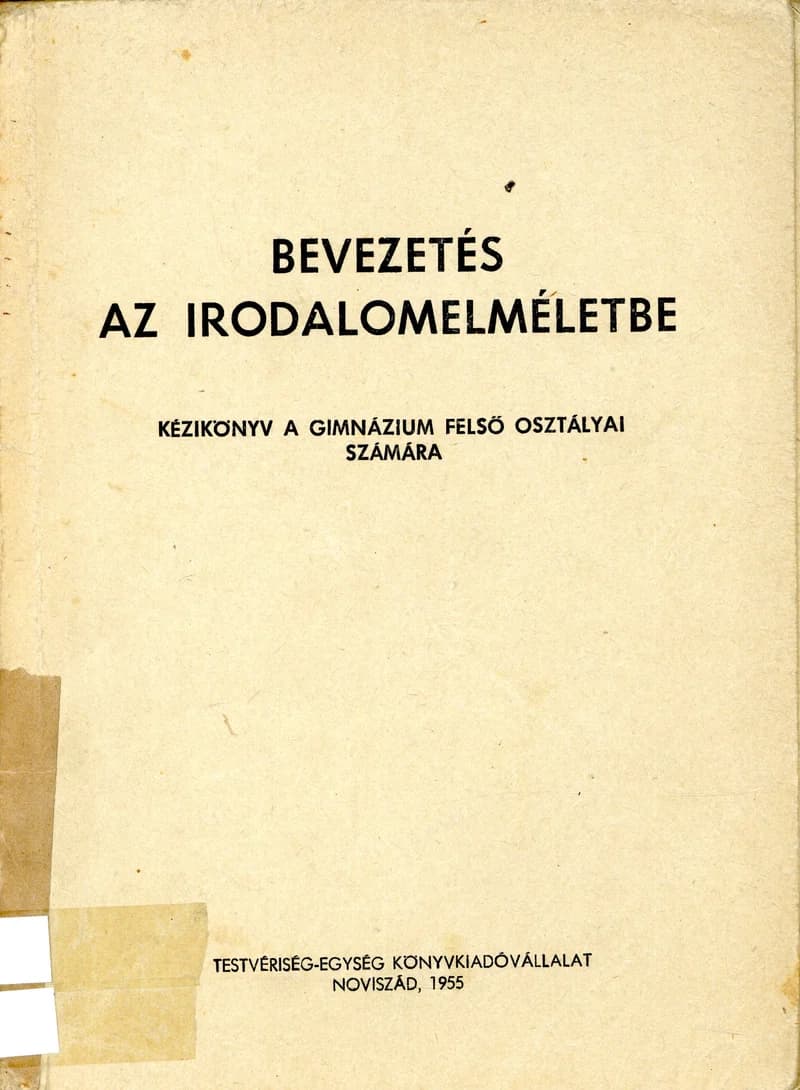 Bevezetés az irodalomelméletbe