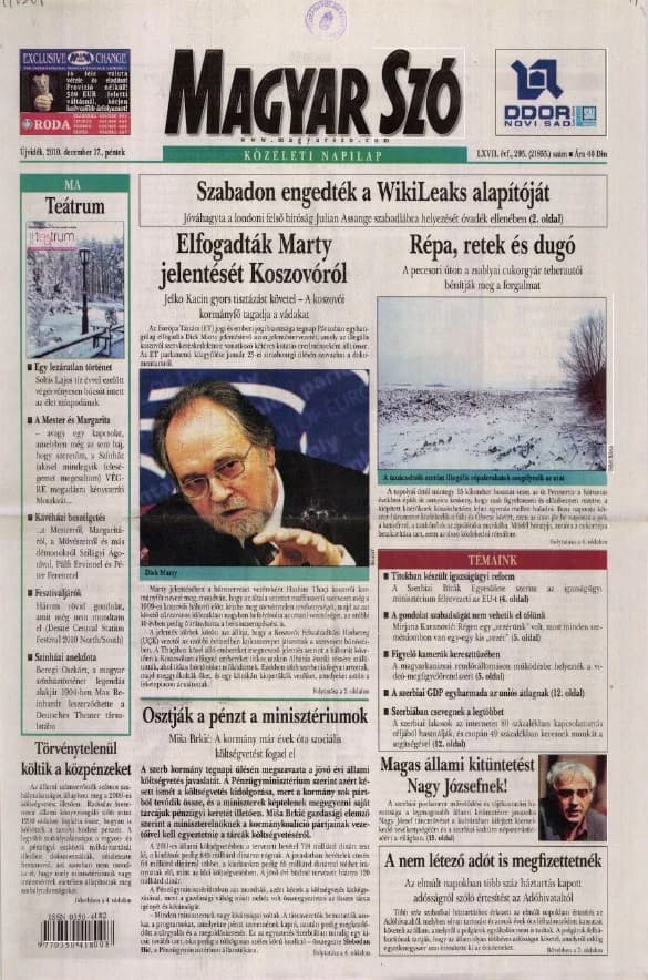 Magyar Szó, 67. évf. 2010. december 17. 295. sz. 1–20. oldal