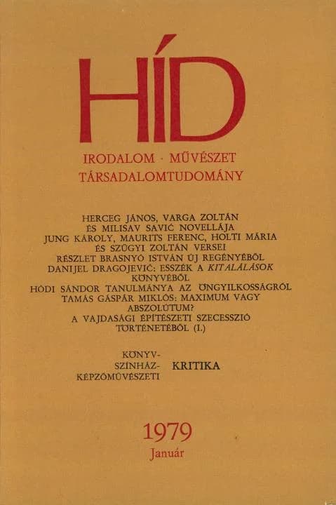 Híd, 43. évf. 1979. január. 1. sz. 1–132. oldal