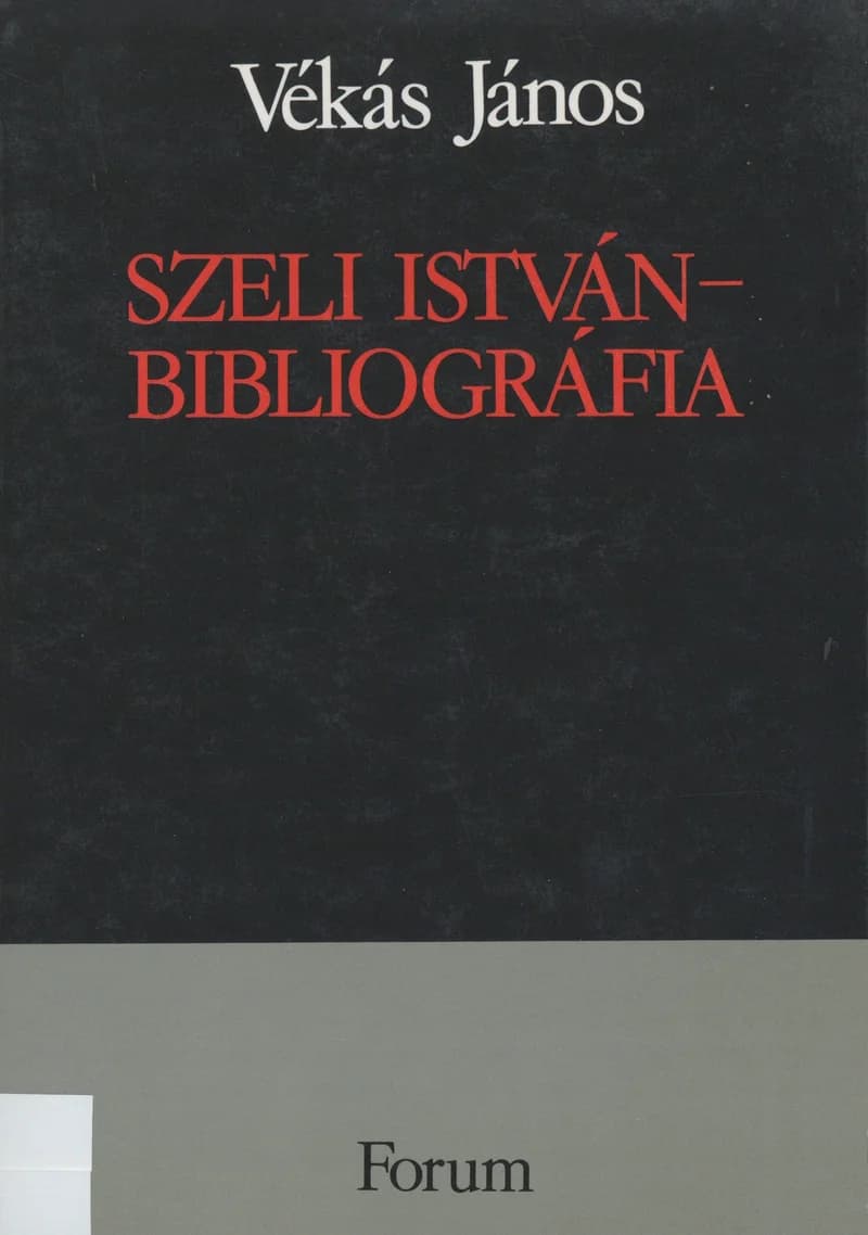 Szeli István-bibliográfia
