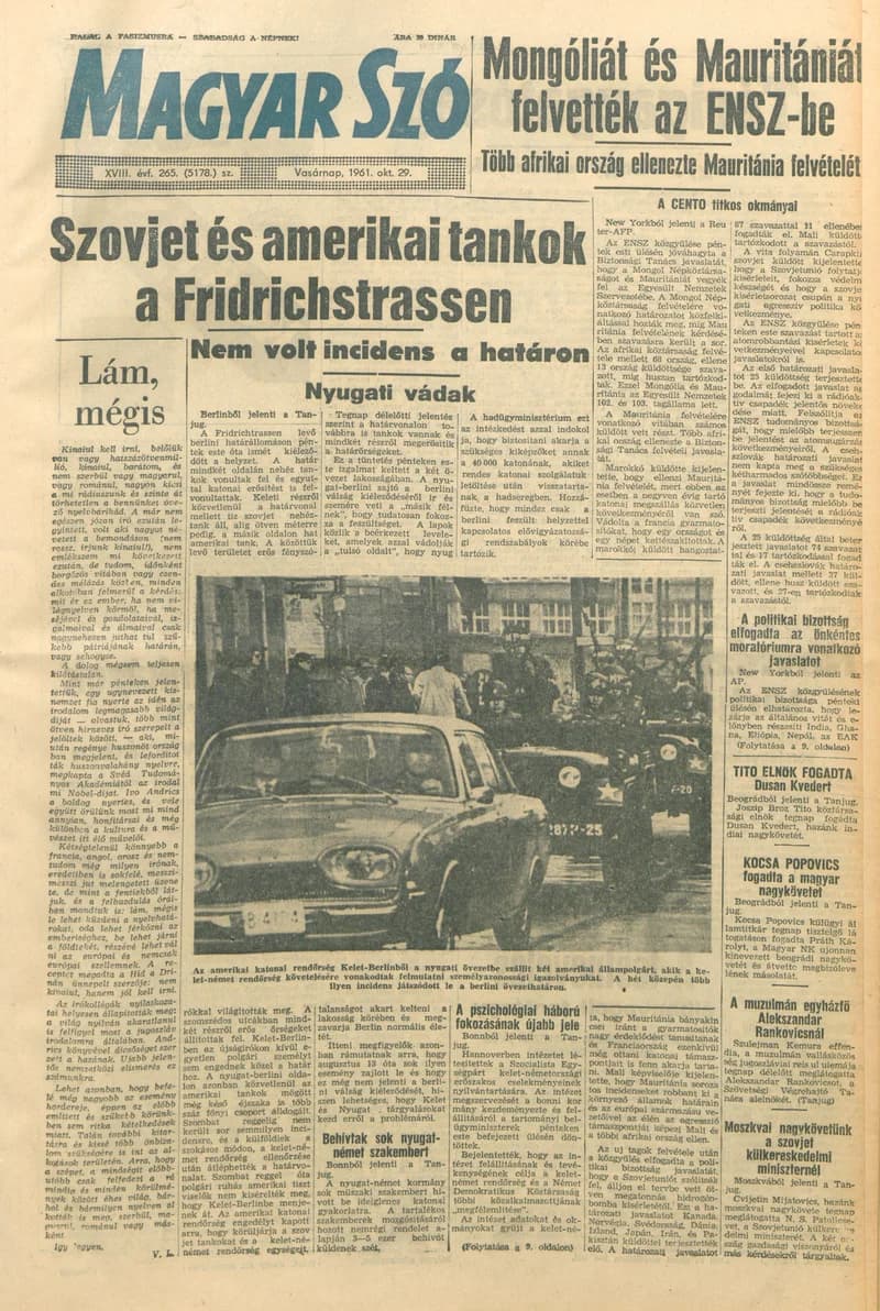 Magyar Szó, 18. évf. 1961. október 29. 265. sz. 1–24. oldal