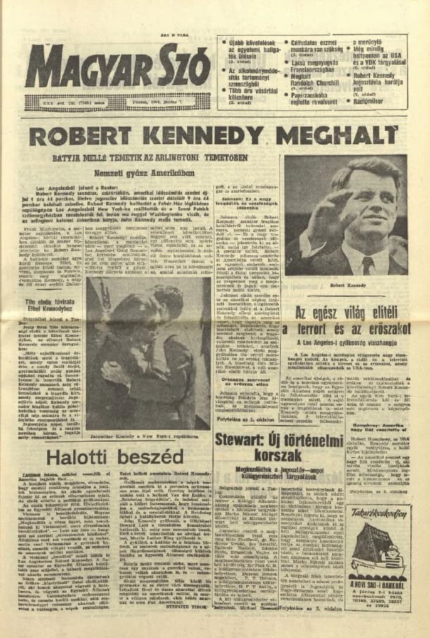 Magyar Szó, 25. évf. 1968. június 7. 155. sz. 1–12. oldal
