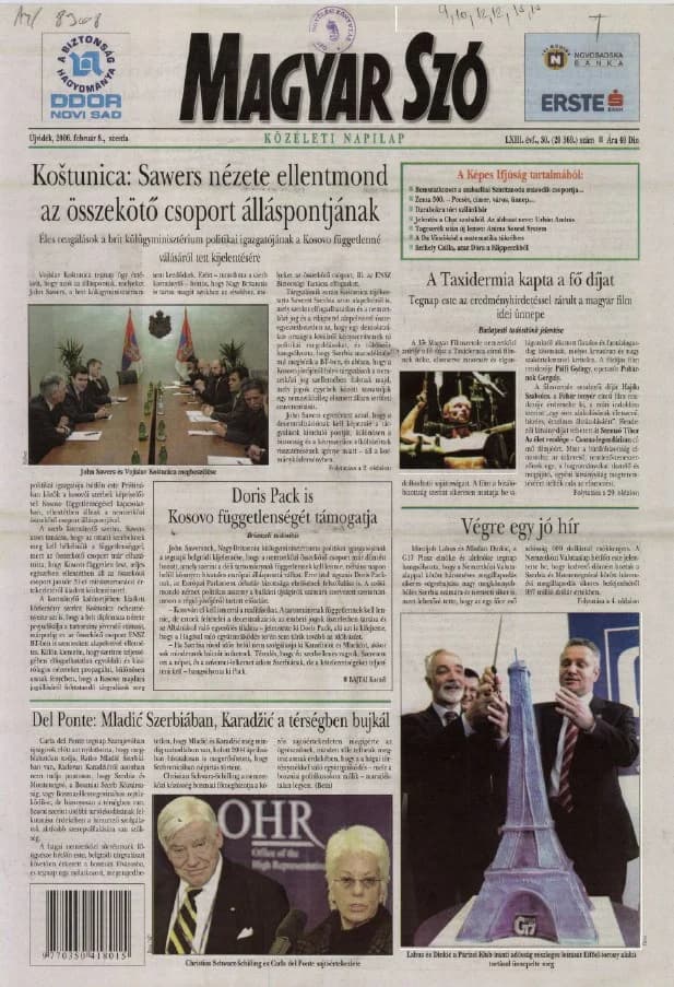 Magyar Szó, 63. évf. 2006. február 8. 30. sz. 1–20. oldal