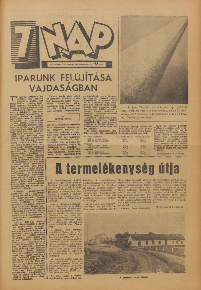 7 Nap, 10. évf. 1955. szeptember 4. 36. sz. 1–16. oldal