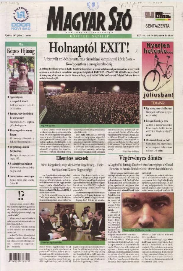Magyar Szó, 64. évf. 2007. július 11. 159. sz. 1–20. oldal