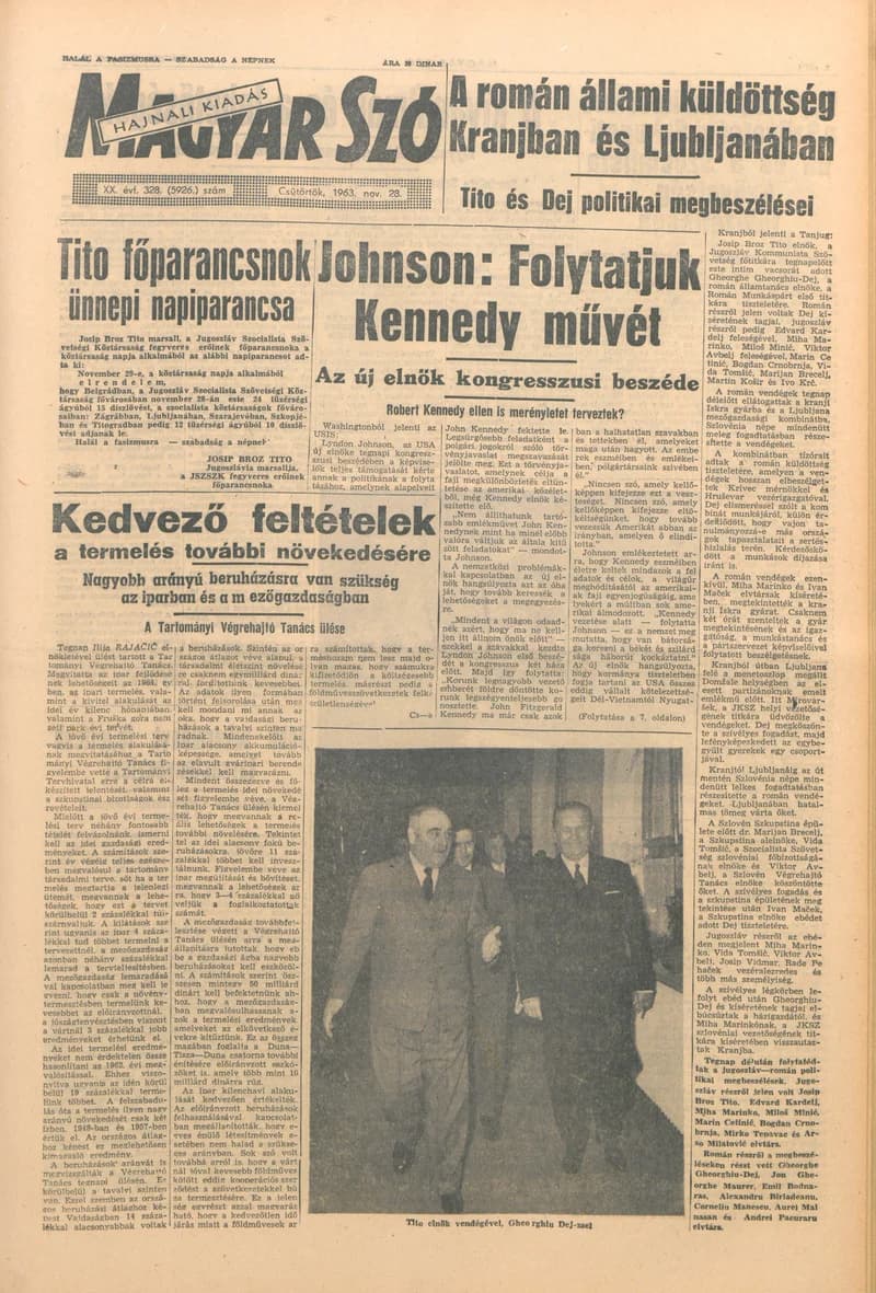 Magyar Szó, 20. évf. 1963. november 28. 328. sz. 1–16. oldal