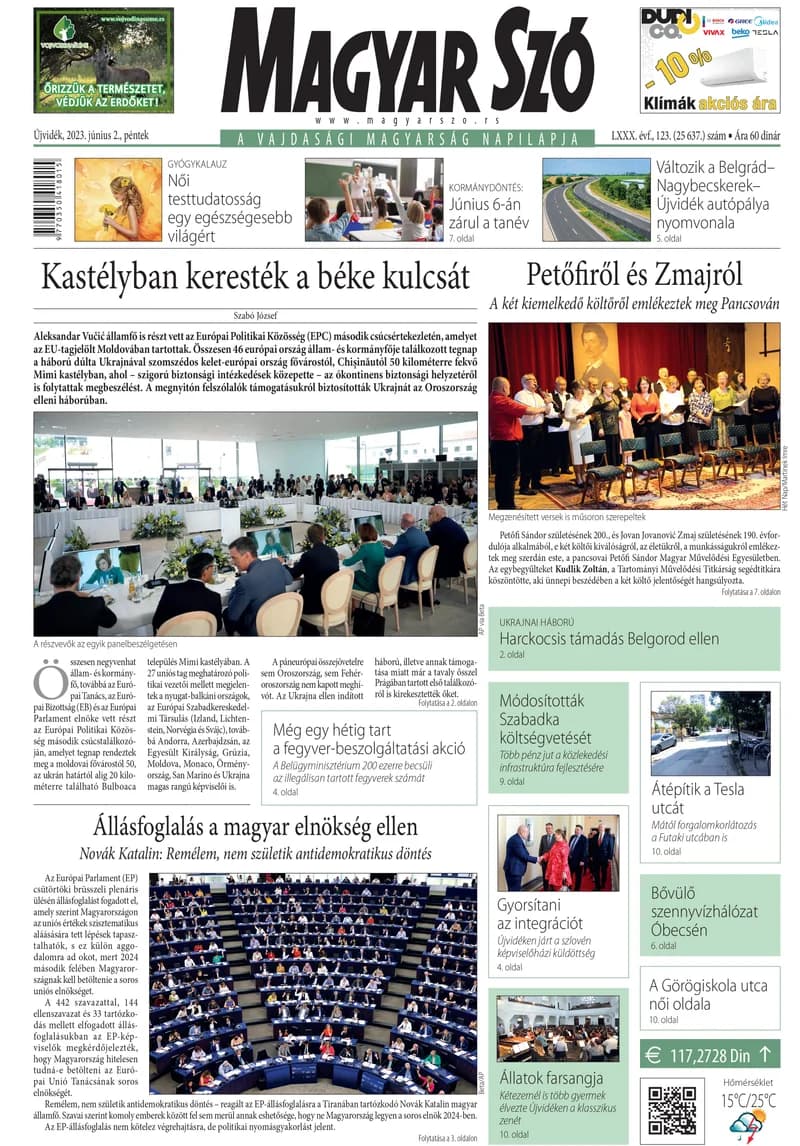 Magyar Szó, 80. évf. 2023. június 2. 123. sz. 1–16. oldal