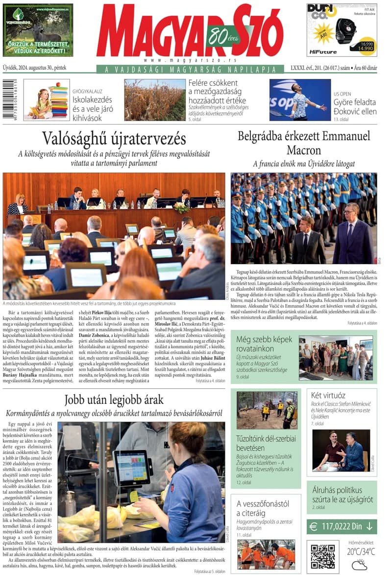 Magyar Szó, 81. évf. 2024. augusztus 30. 201. sz. 1–20. oldal