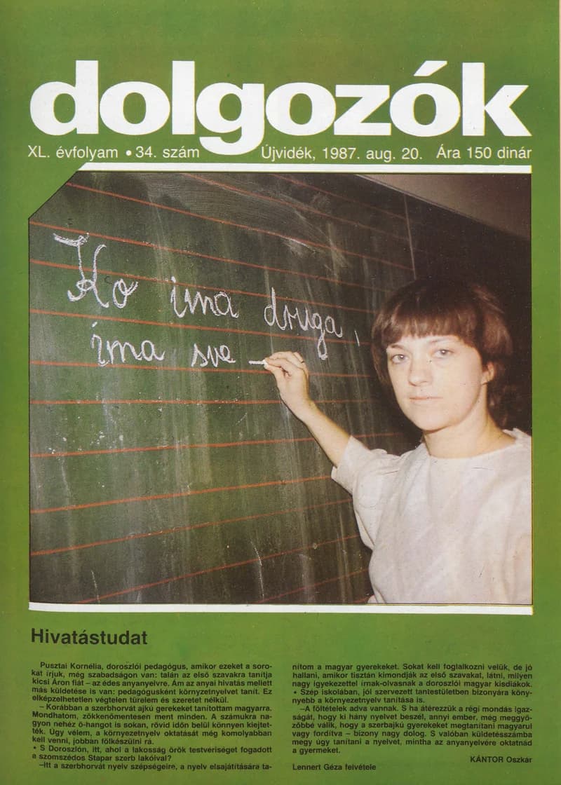 Dolgozók, 41. évf. 1987. augusztus 20. 34. sz.