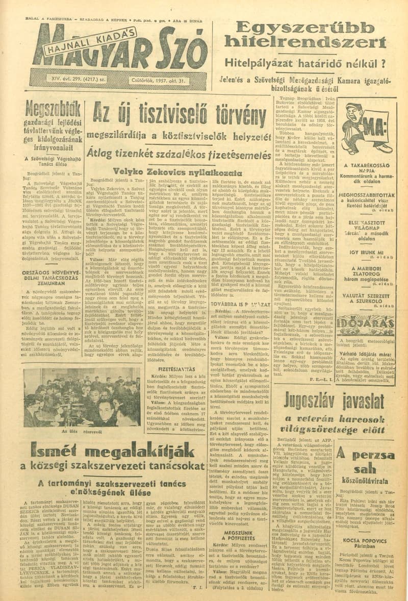 Magyar Szó, 14. évf. 1957. október 31. 299. sz. 1–12. oldal