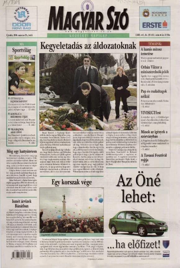 Magyar Szó, 63. évf. 2006. március 20. 64. sz. 1–12. oldal
