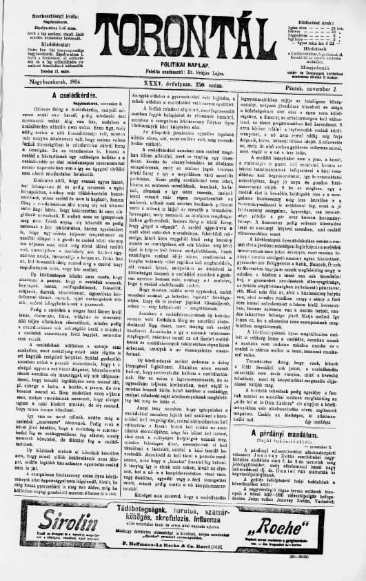 Torontál, 35. évf. 1906. november 2. 250. sz.