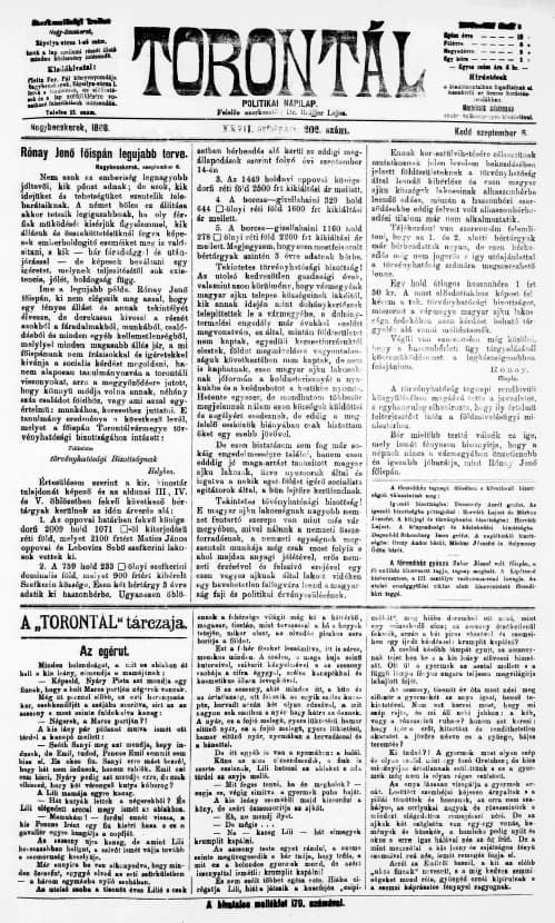 Torontál, 27. évf. 1898. szeptember 6. 202. sz.