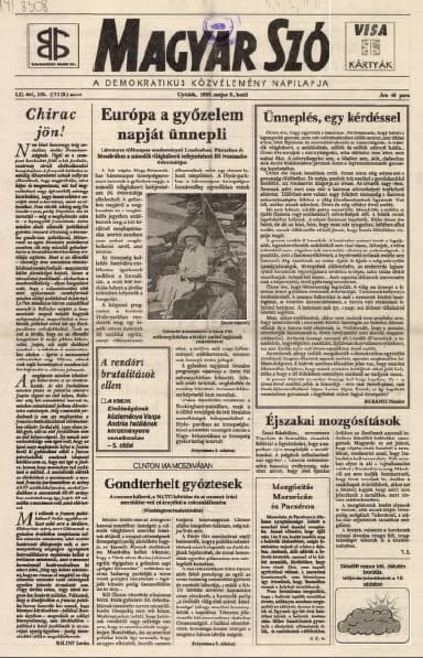 Magyar Szó, 52. évf. 1995. május 9. 105. sz. 1–16. oldal
