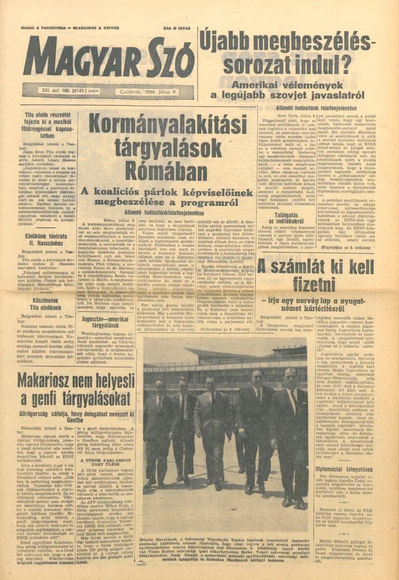 Magyar Szó, 21. évf. 1964. július 9. 188. sz. 1–14. oldal