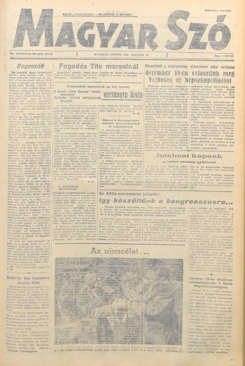 Magyar Szó, 7. évf. 1950. október 27. 255. sz. 1–4. oldal