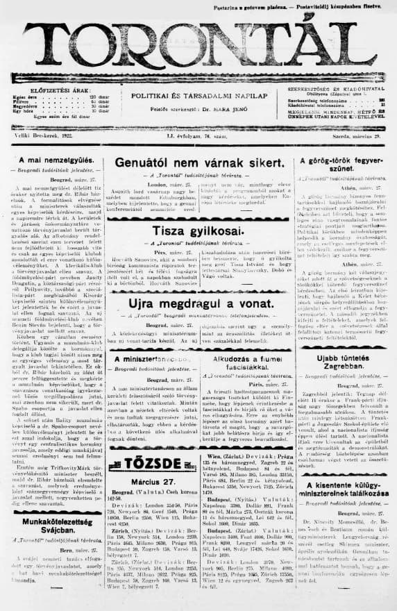 Torontál, 51. évf. 1922. március 29. 70. sz.