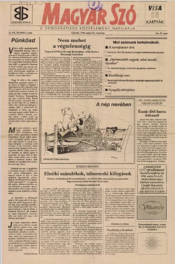 Magyar Szó, 51. évf. 1994. május 22. 98. sz.