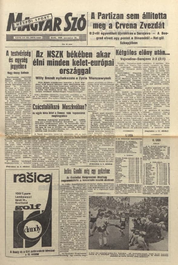 Magyar Szó, 26. évf. 1969. november 24. 325. sz. 1–16. oldal