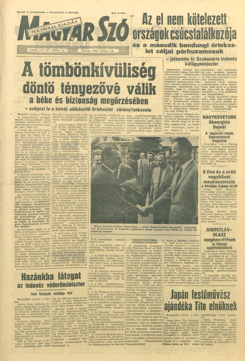 Magyar Szó, 18. évf. 1961. június 14. 137. sz. 1–14. oldal