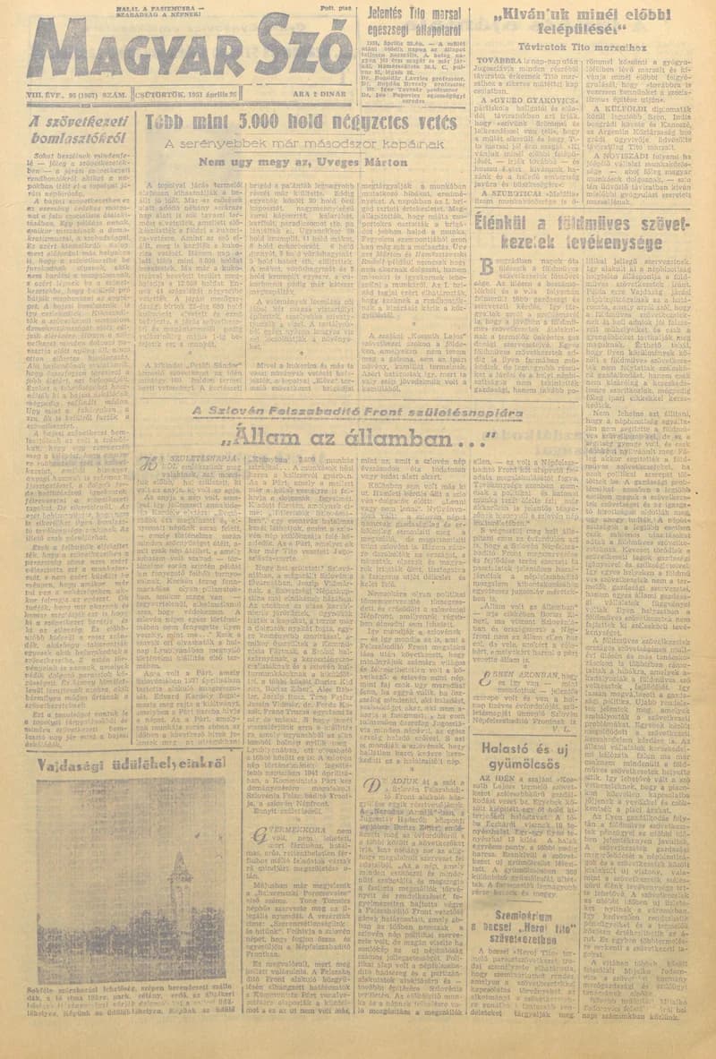 Magyar Szó, 8. évf. 1951. április 26. 98. sz. 1–4. oldal