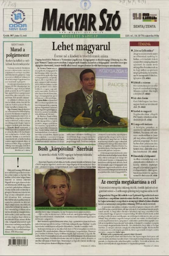 Magyar Szó, 64. évf. 2007. június 12. 134. sz. 1–20. oldal